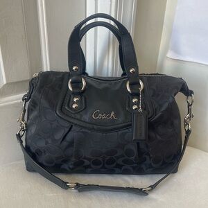 Coach Ashley Signature Sateen Satchel Bag EUC